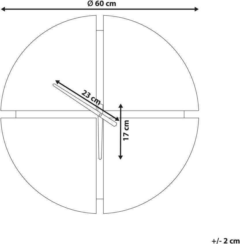 Beliani Sieninis laikrodis ARAMON 60 cm rudas / juodas