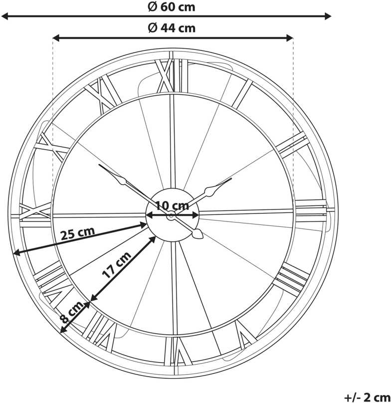 Beliani Sieninis laikrodis WIKON 60 cm metalinis spalvotas