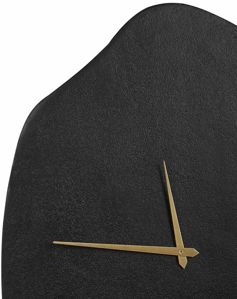 Beliani Sieninis laikrodis GANGES 50 cm metalinis juodas