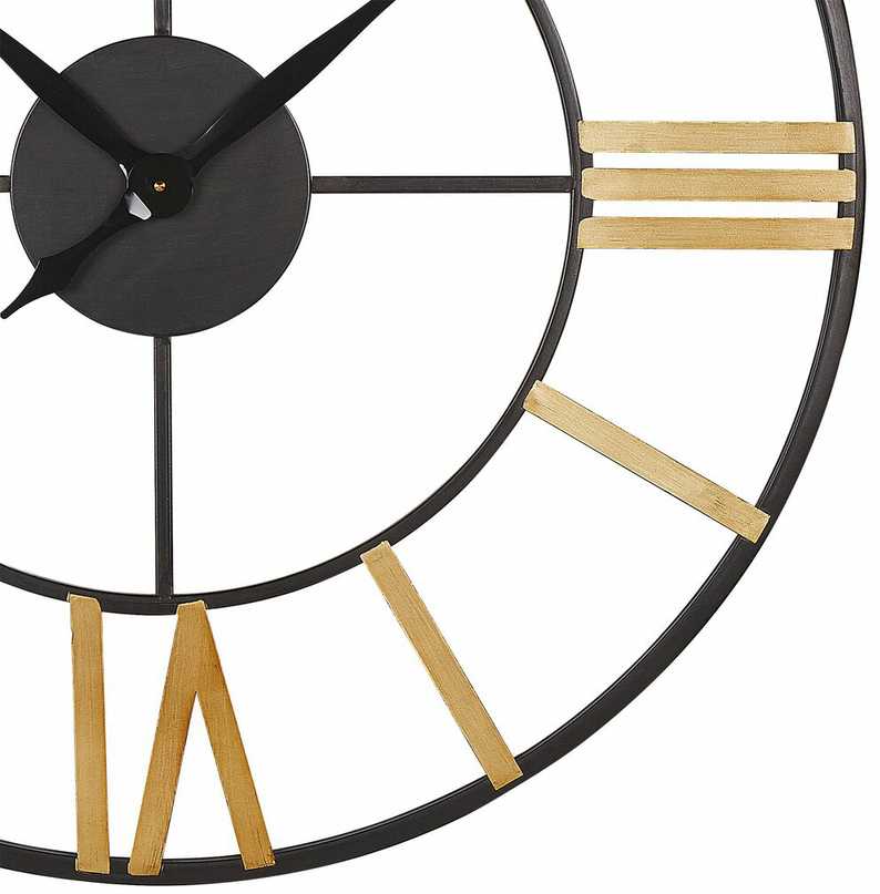 Beliani Sieninis laikrodis VALSOT 80 cm metalinis auksinis
