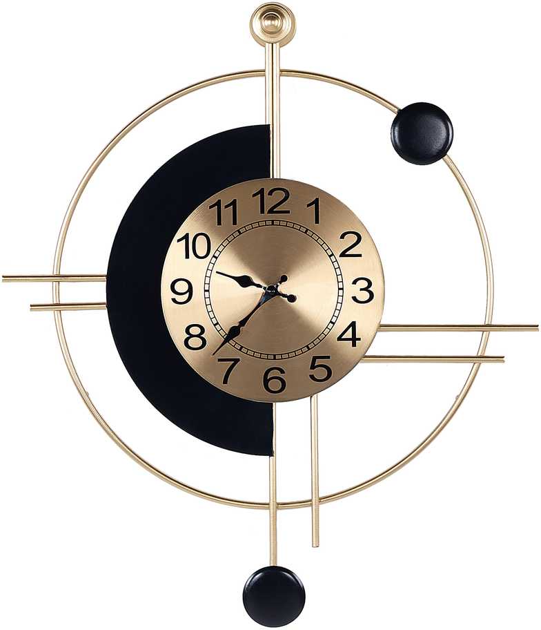 Beliani Sieninis laikrodis ALLOGNY 59 cm metalinis auksinis