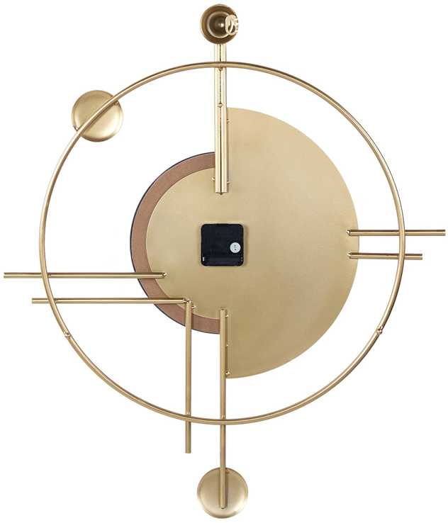 Beliani Sieninis laikrodis ALLOGNY 59 cm metalinis auksinis
