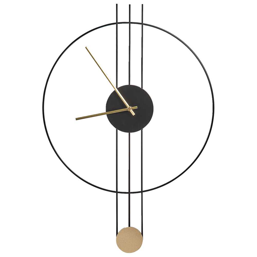 Beliani Sieninis laikrodis ANNIVIERS 44 cm metalinis juodas