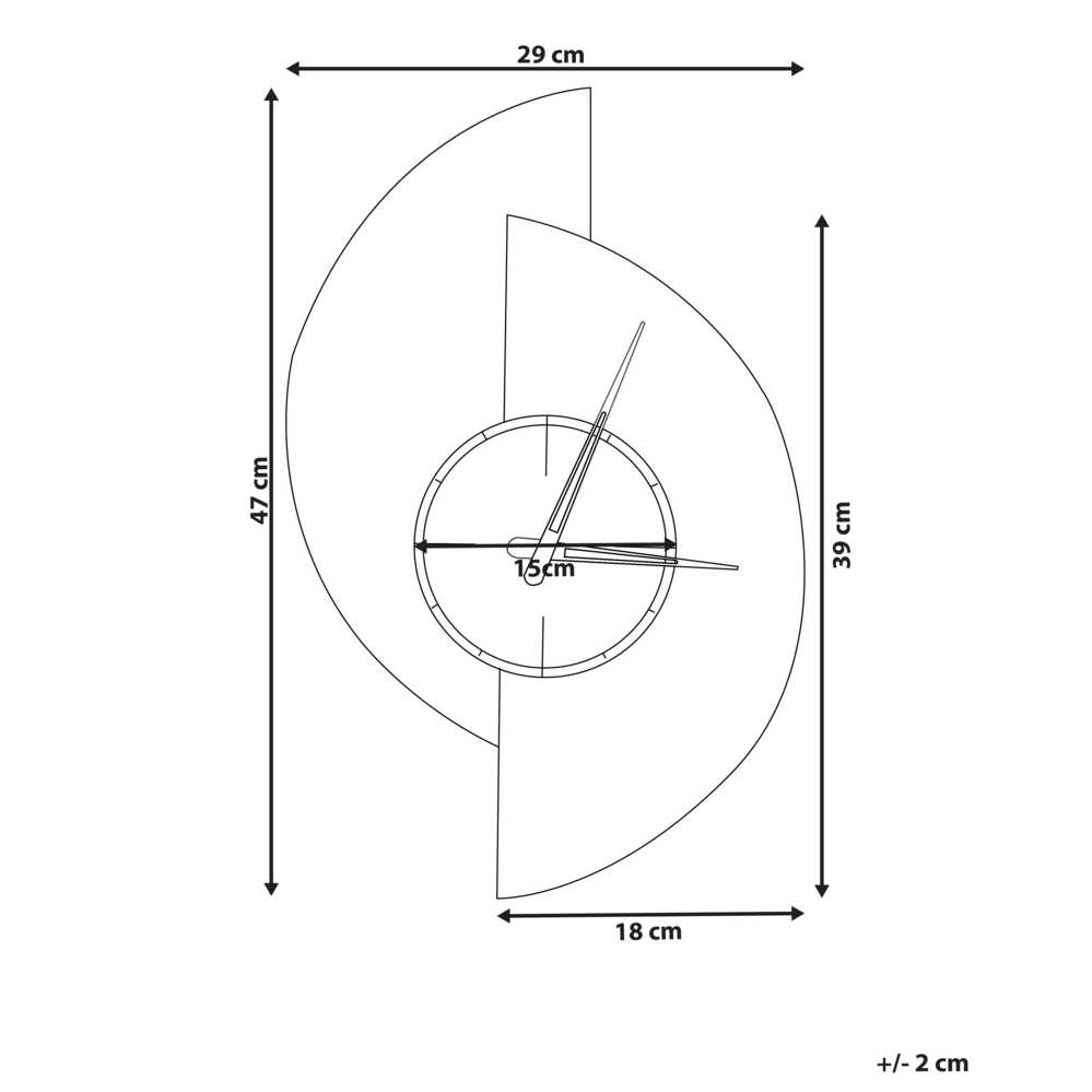 Beliani Sieninis laikrodis CHALAIS 29 cm pilkas
