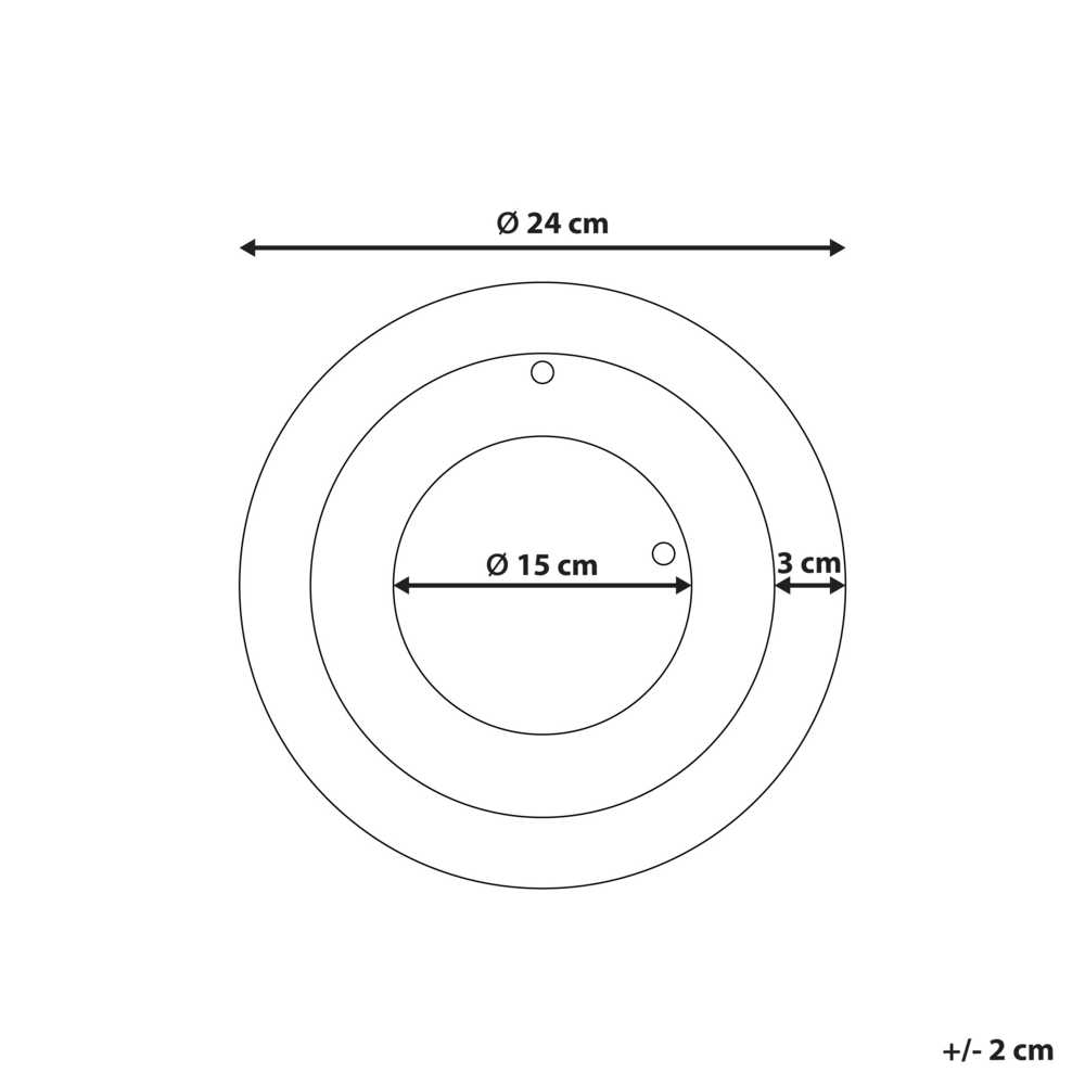 Beliani Sieninis laikrodis CLUSES 30 cm metalinis juodas