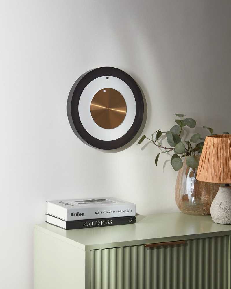 Beliani Sieninis laikrodis CLUSES 30 cm metalinis juodas