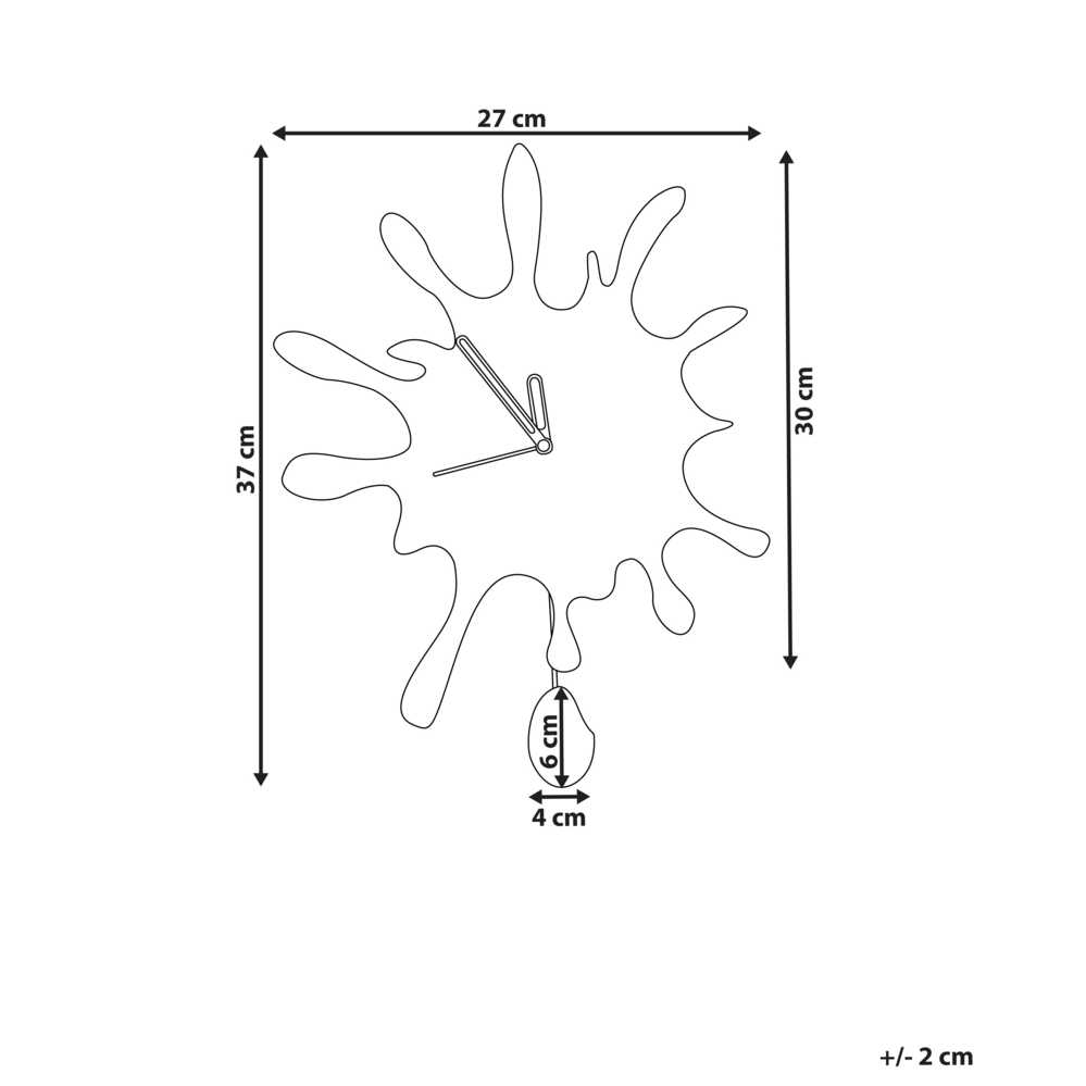 Beliani Sieninis laikrodis FULLY 27 cm baltas