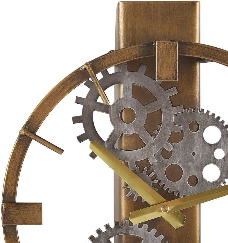Beliani Sieninis laikrodis MARCOTE 30 cm metalinis auksinis