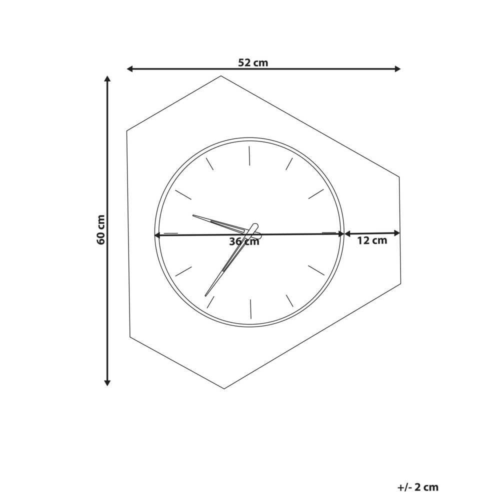 Beliani Sieninis laikrodis SAILON 52 cm baltas