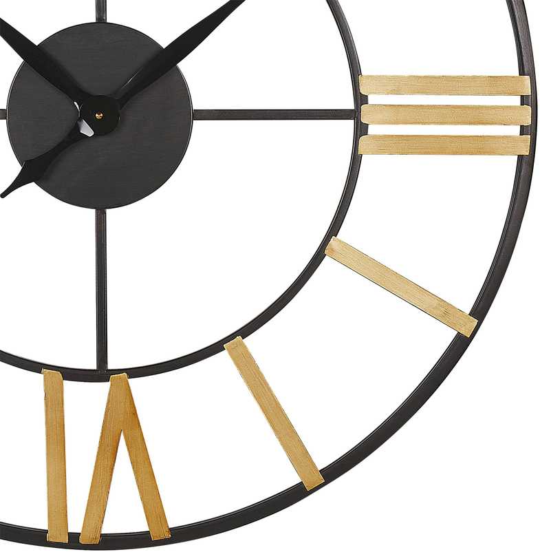 Beliani Sieninis laikrodis VALSOT 80 cm metalinis auksinis