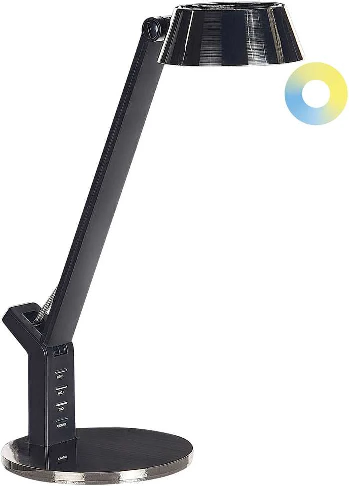 Beliani LED stalinė lempa CHAMAELEON su USB jungtimi, metalinė, žalvario spalvos