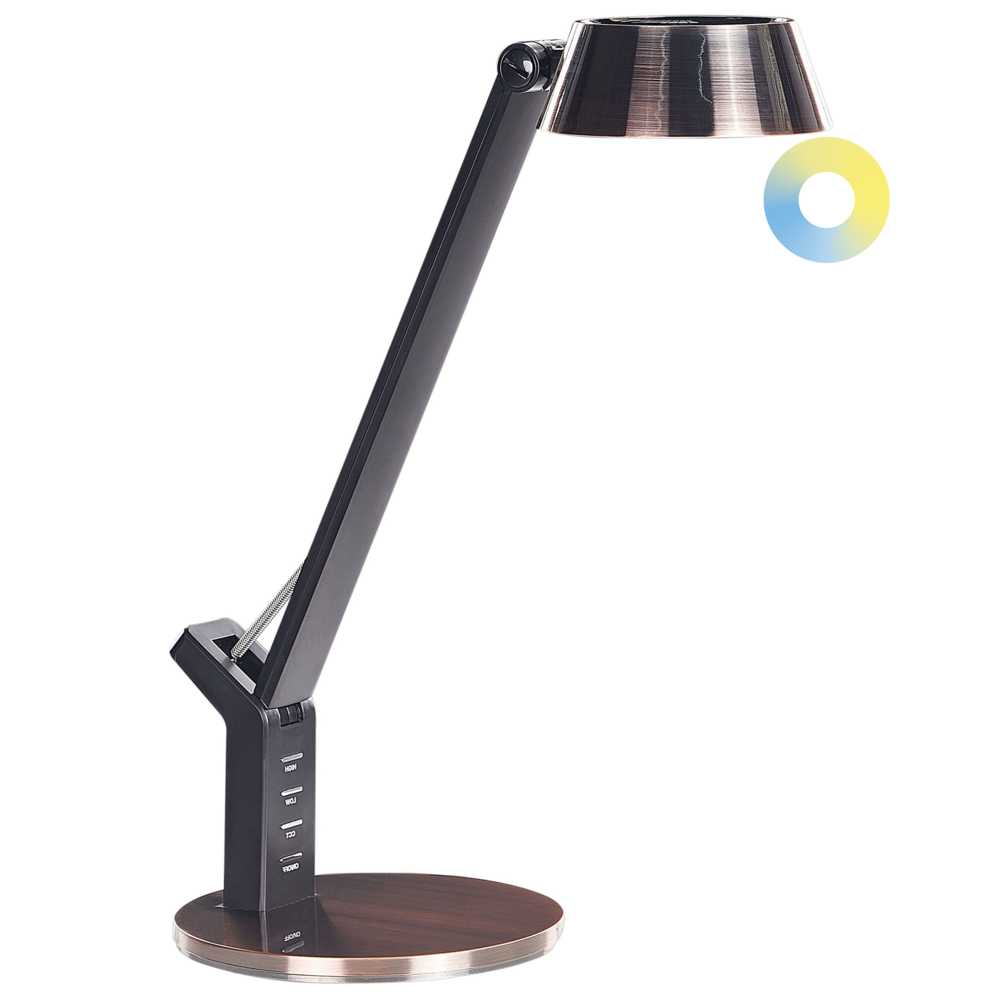 Beliani LED stalinė lempa CHAMAELEON su reguliatoriumi metalinė varinė