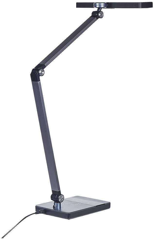 Beliani LED stalinė lempa LACERTA su indukciniu įkrovikliu, metalinė, juoda