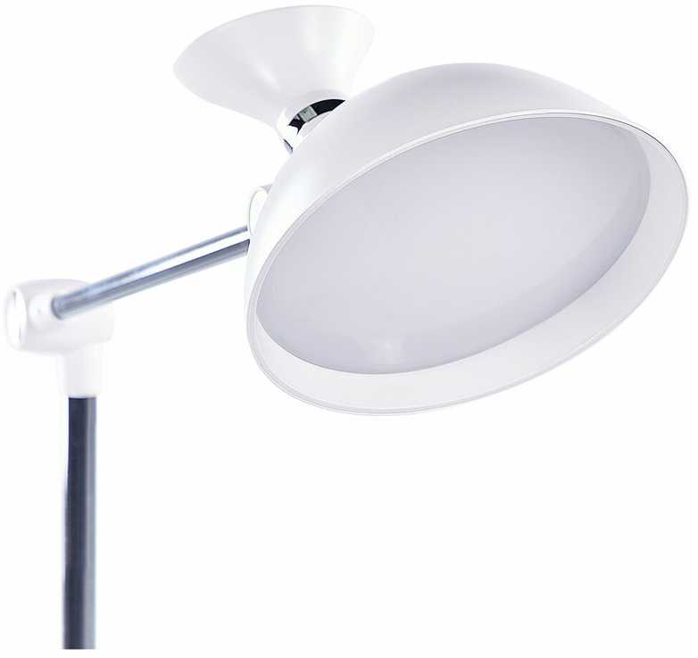 Beliani LED toršeras ANDROMEDA su reguliatoriumi, metalinis, baltas