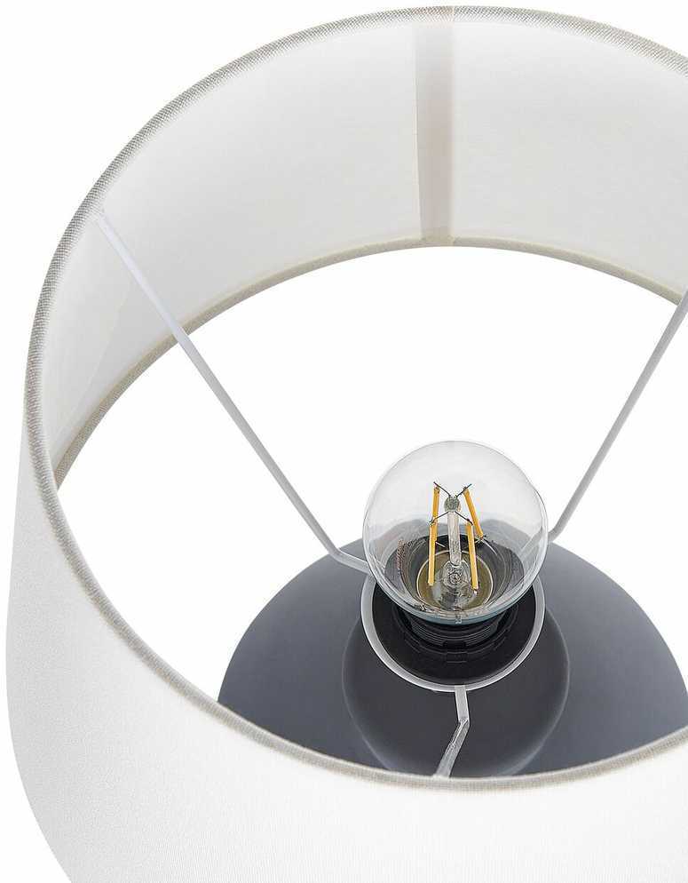 Beliani Stalinis šviestuvas ARCOS Keramika Pilkas
