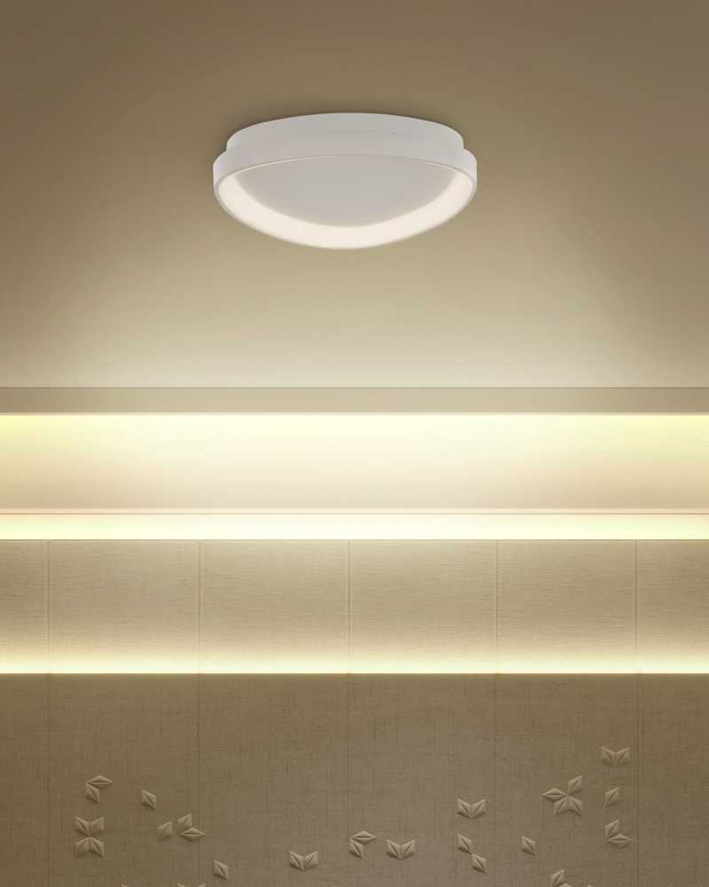 Beliani LED lubinis šviestuvas NANDING metalinis baltas