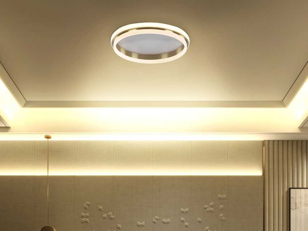 Beliani LED lubinis šviestuvas TAPING metalinis auksinis