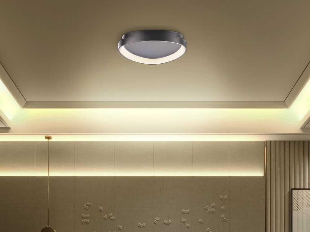 Beliani LED lubinis šviestuvas NANDING, metalinis, juodas