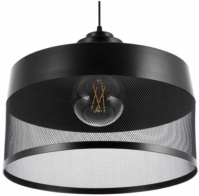 Pakabinamas šviestuvas Beliani Pakabinama lempa CARDENER metalinė juoda