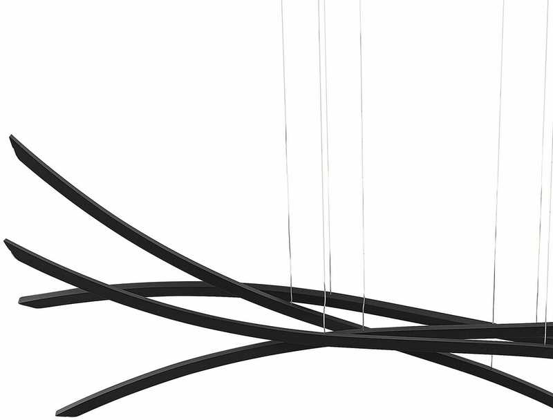 Pakabinamas šviestuvas Beliani Pakabinamas LED šviestuvas CALAO metalinis juodas