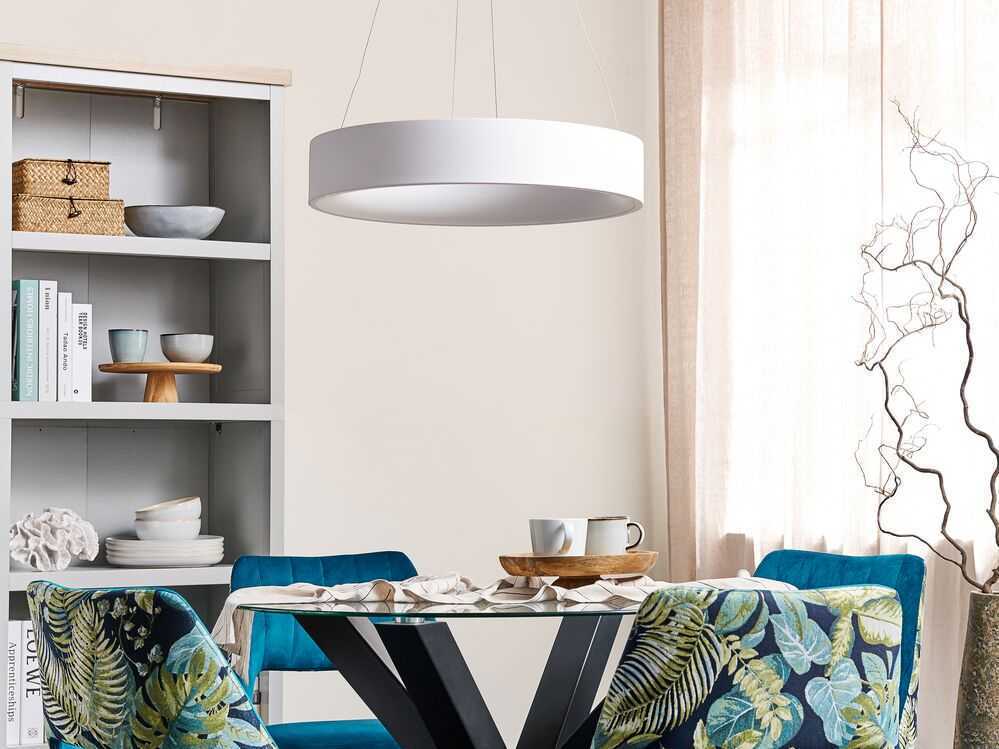 Beliani LED pakabinamas šviestuvas LENYA, metalas, baltas