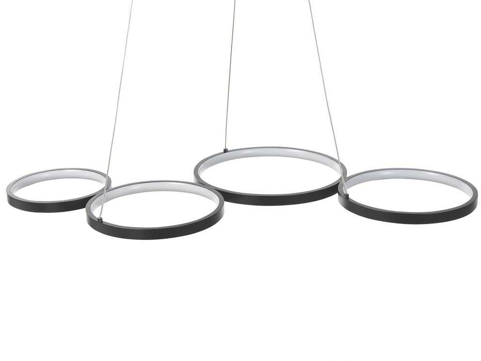 Pakabinamas šviestuvas Beliani Kabinaminis LED šviestuvas PIBOR metalinis juodas