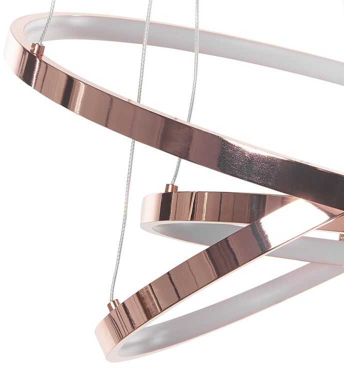 Beliani LED pakabinamas šviestuvas ATREK metalinis rožinio aukso spalvos