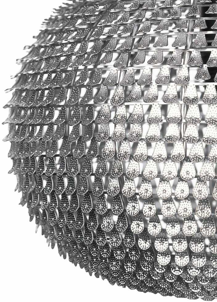 Beliani Pakabinamas šviestuvas REINE metalinis sidabrinis