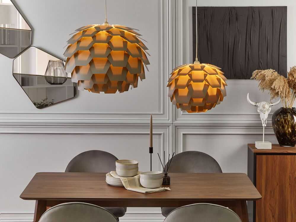Beliani Pakabinamas šviestuvas SEGRE S pilkas