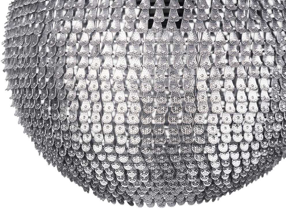 Beliani Pakabinamas šviestuvas SEINE metalinis sidabrinis