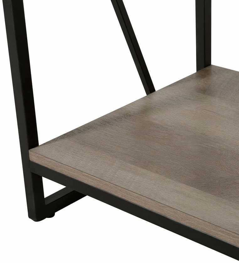 Tamsaus medžio stelažas 4 lentynos FORRES