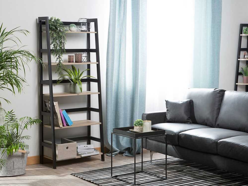 Beliani 5 lentynų stovas CROYDON 163 cm juodas