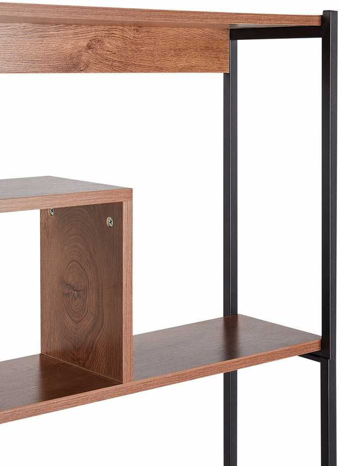 Beliani 6 lentynų knygų stovas DAVEN 180 cm ruda