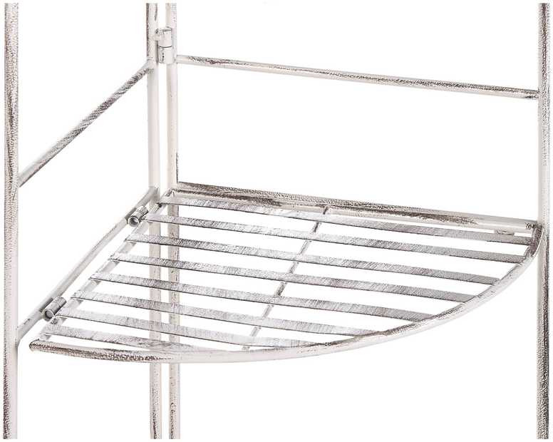 Beliani Kampinė lentyna BIELLA metalinė 158 cm 35 cm balta
