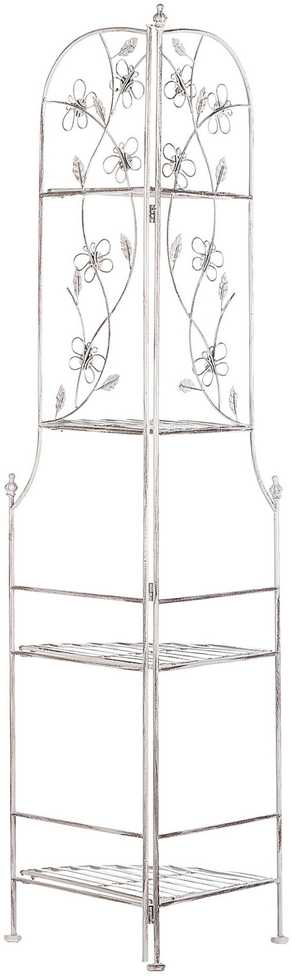 Beliani Kampinė lentyna BIELLA metalinė 158 cm 35 cm balta