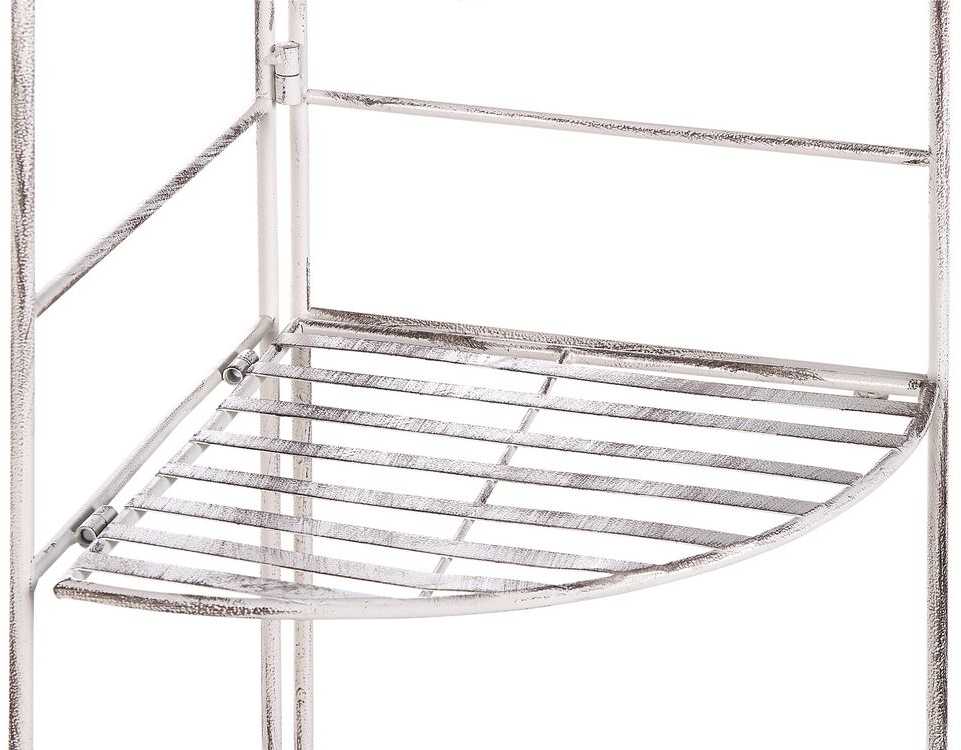Beliani Kampinė lentyna BIELLA metalinė 158 cm 35 cm balta