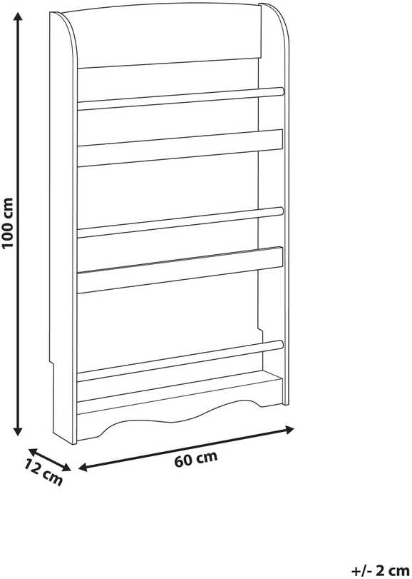 Beliani Sieninė lentyna LILOET 100 cm Balta
