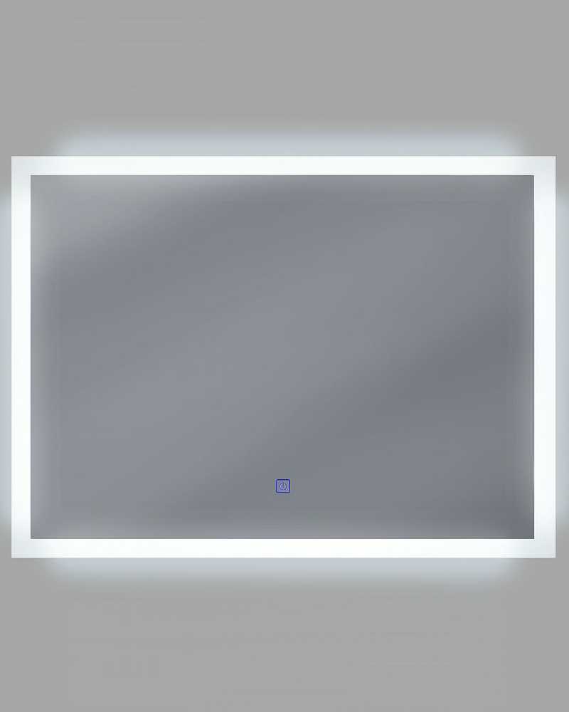 Beliani Vonios veidrodis su LED apšvietimu ADOUR 80 cm x 60 cm, sidabrinis