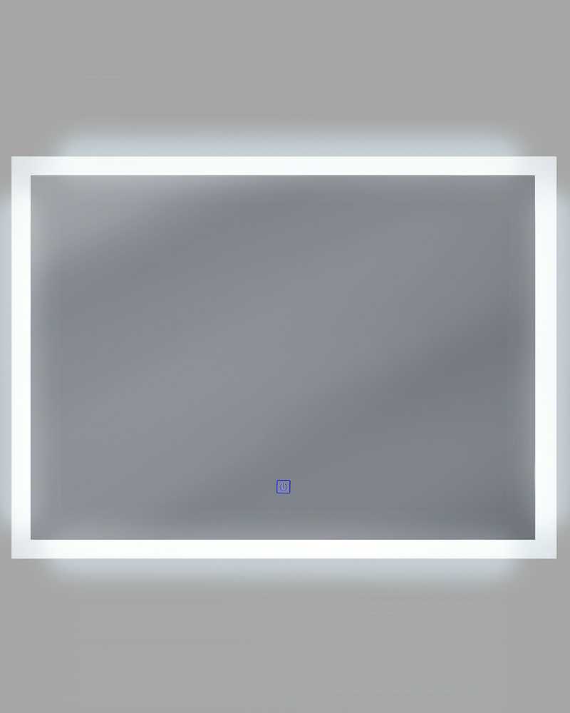 Beliani Vonios veidrodis su LED apšvietimu ADOUR 80 cm x 60 cm, sidabrinis