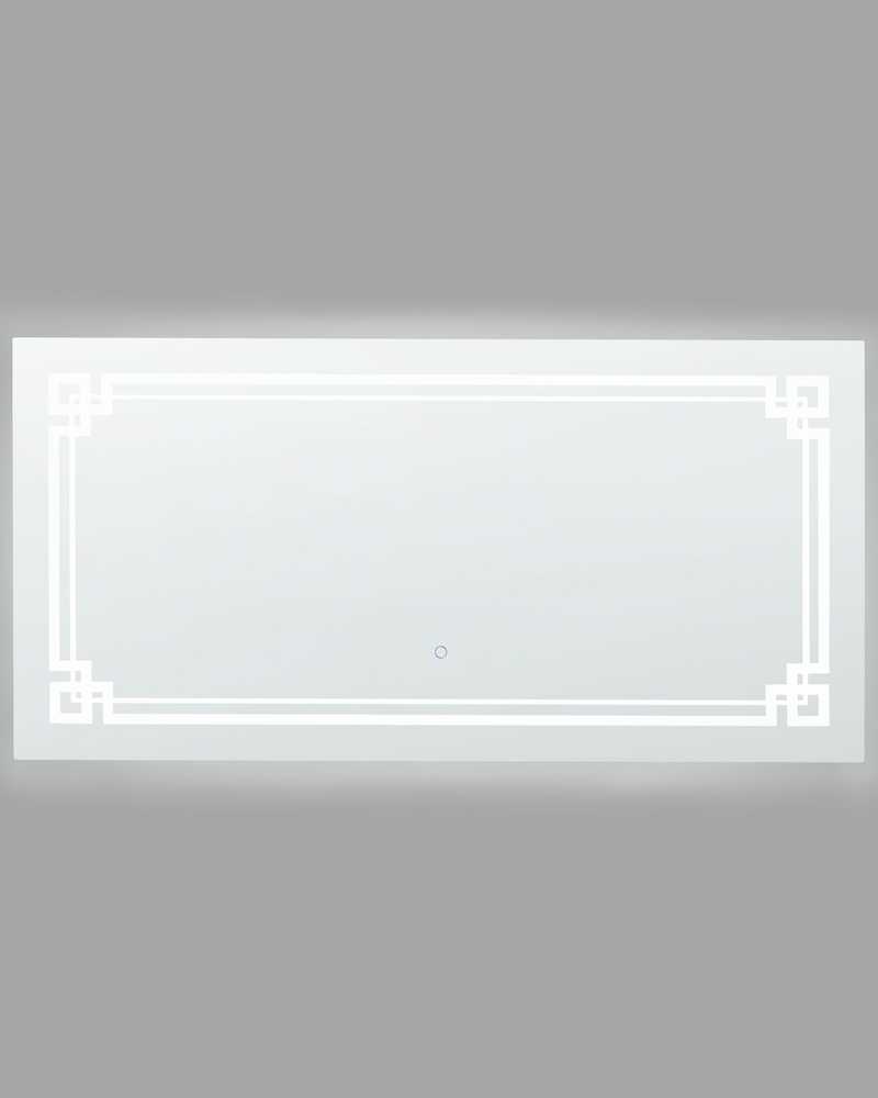 Beliani Vonios veidrodis su LED apšvietimu AVRANCHES 120 cm 60 cm Sidabrinis