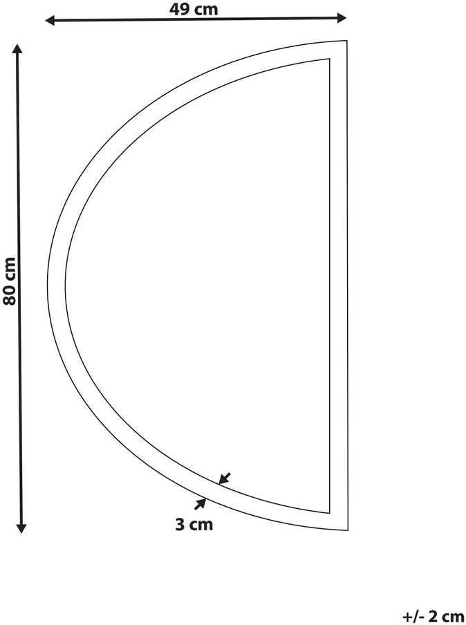 Beliani Vonios veidrodis su LED apšvietimu BEZONS 49 cm 80 cm, sidabrinis