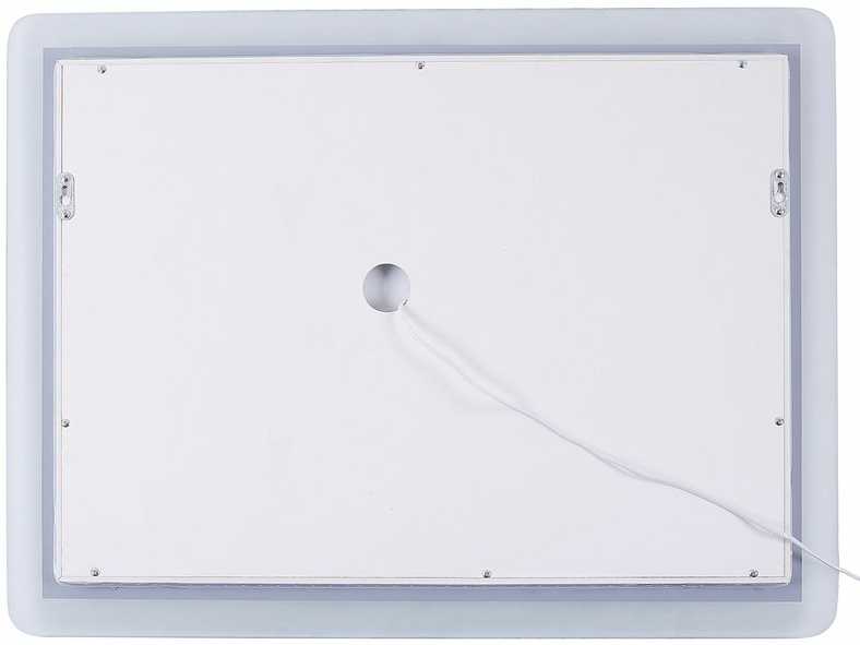 Beliani Vonios veidrodis LED CORROY 80 cm 60 cm Sidabrinis