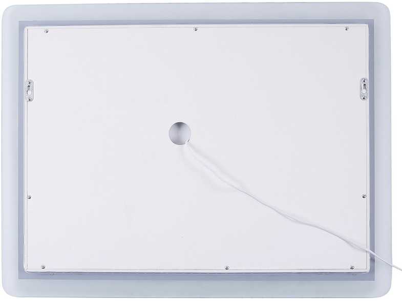 Beliani Vonios veidrodis LED CORROY 80 cm 60 cm Sidabrinis