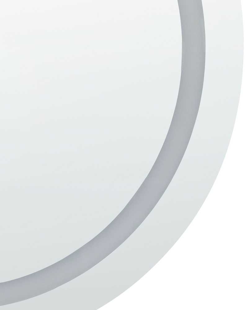 Beliani Voninis veidrodis LED COURSEULLES 79 cm 79 cm sidabrinis