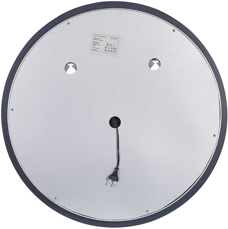 Beliani Vonios veidrodis LED DEAUVILLE 79 cm 79 cm sidabrinis