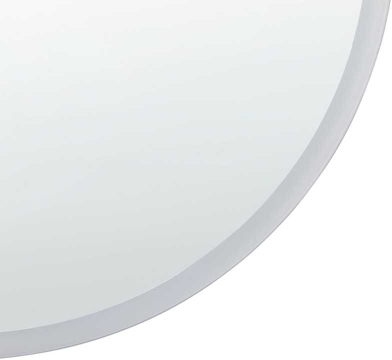 Beliani Vonios veidrodis LED DEAUVILLE 79 cm 79 cm sidabrinis
