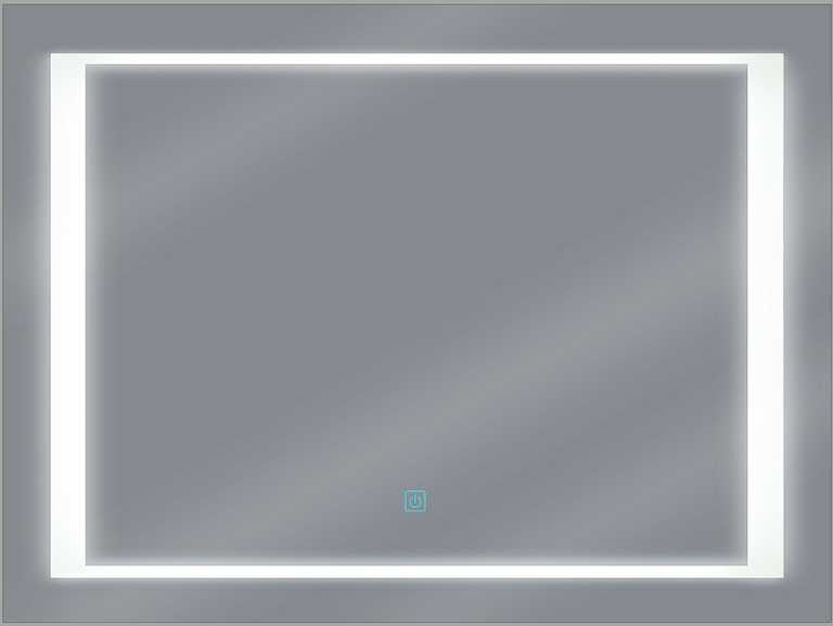 Beliani LED vonios veidrodis EYRE 80 cm 60 cm sidabrinės spalvos