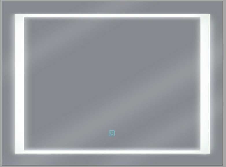 Beliani LED vonios veidrodis EYRE 80 cm 60 cm sidabrinės spalvos