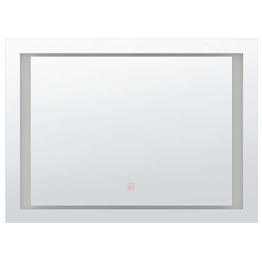 Beliani LED vonios veidrodis EYRE 80 cm 60 cm sidabrinės spalvos