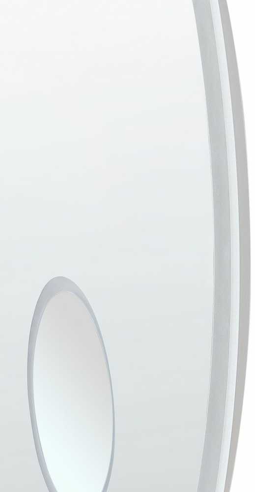 Beliani Vonios veidrodis LED FIXIN 80 cm 80 cm su integruotu Bluetooth garsiakalbiu, sidabrinis
